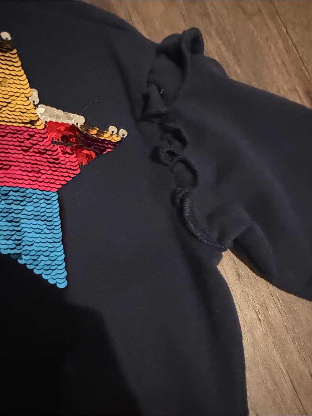 Girls Ruffle Trim Sweatshirt Set - Picture 6 of 11